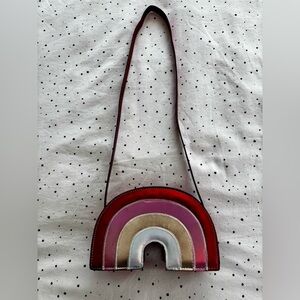 GAP Rainbow Kids Crossbody Purse- Pink, Gold and Silver